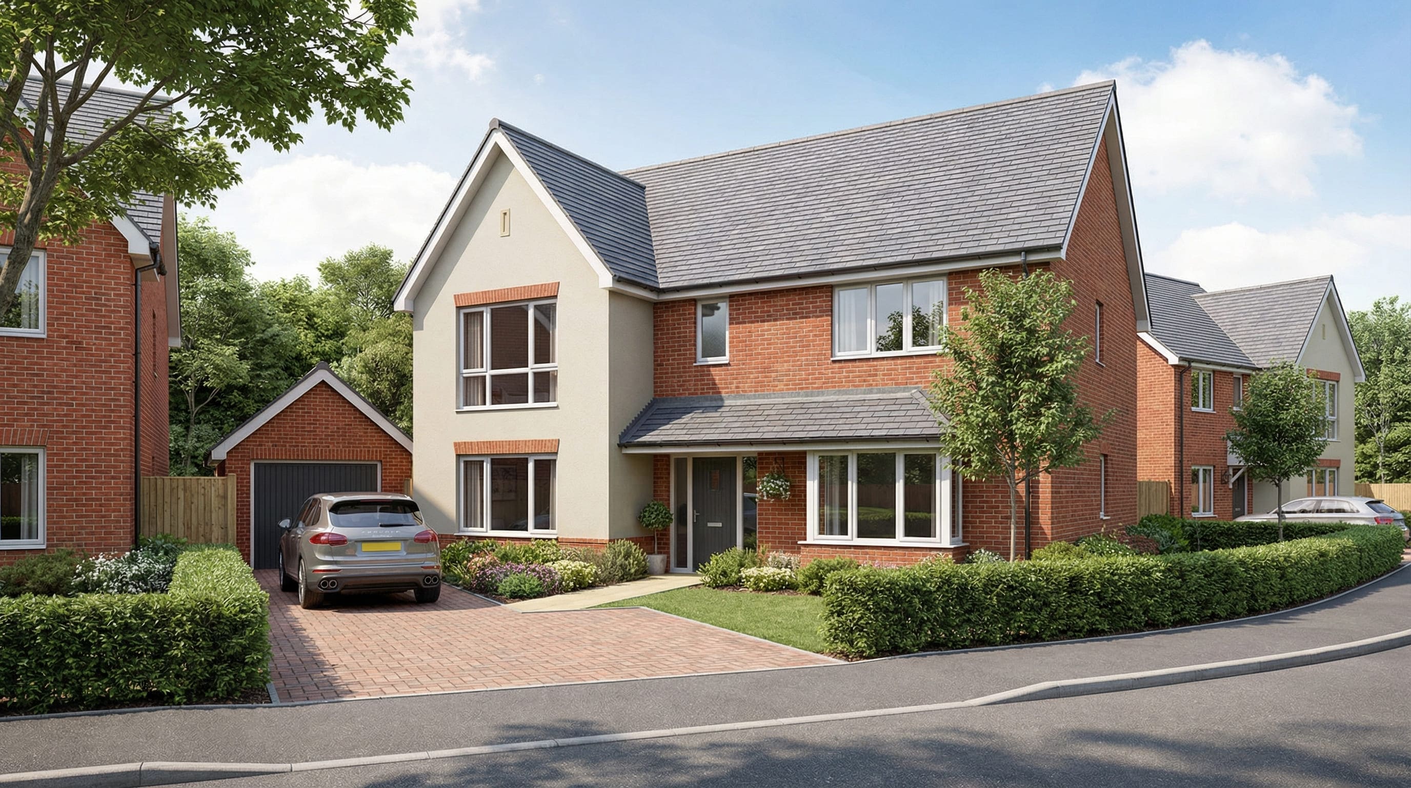 Modern residential development exterior